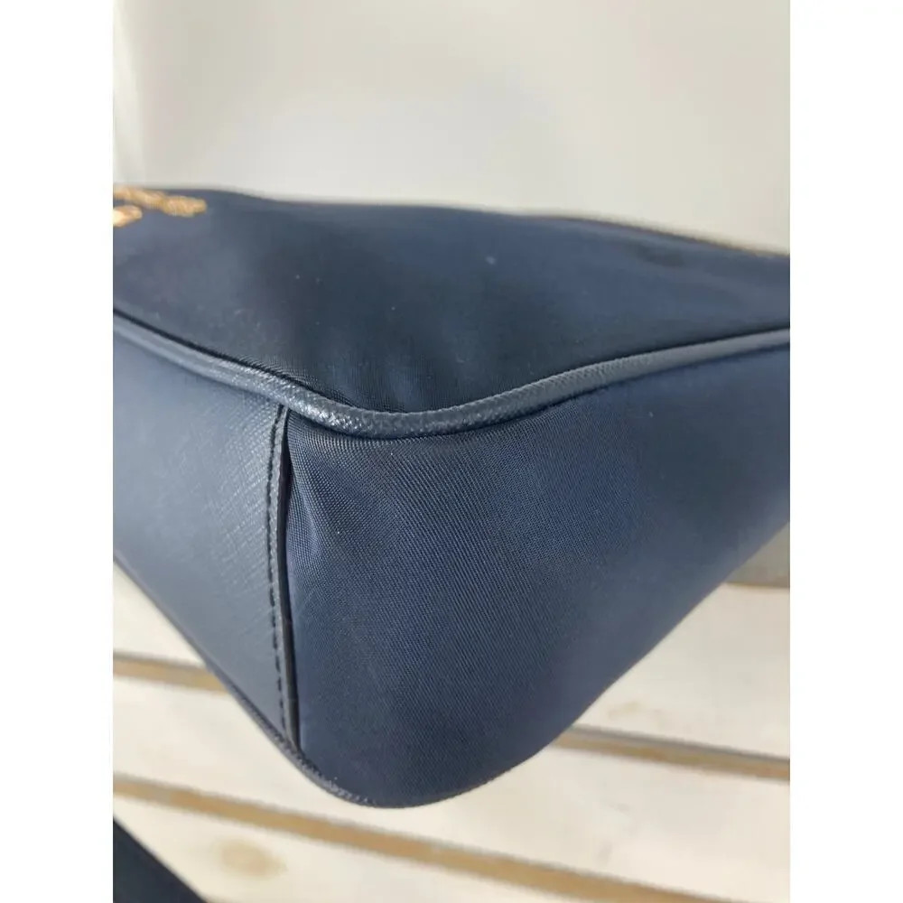 MICHAEL KORS, NAVY BLUE NYLON MEDIUM CROSSBODY BAG (ASIS)